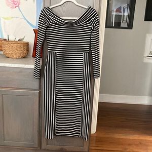 NWT Derek Lam Off the Shoulder Fitted MIDI Dress